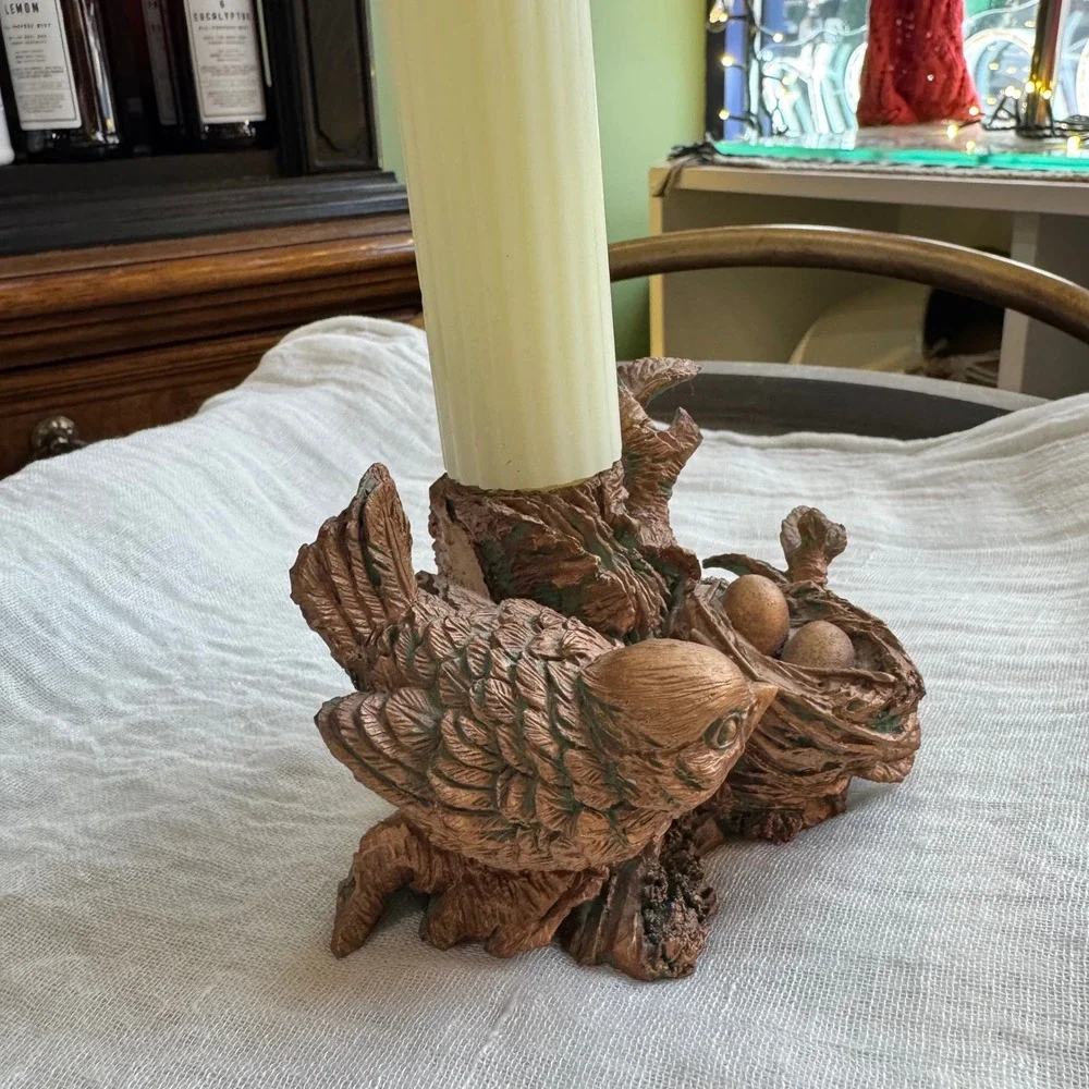 WINTERTHUR Exclusive Bronze Bird Nest Candle‎ Holder with Eggs